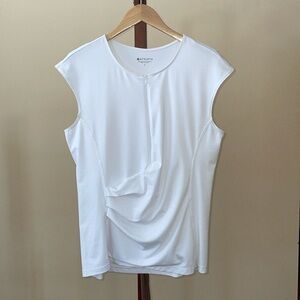 Athleta active half-zip sports top | White | Size L